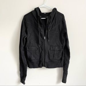 Lululemon Black Zip Up Hoodie Jacket Size 12